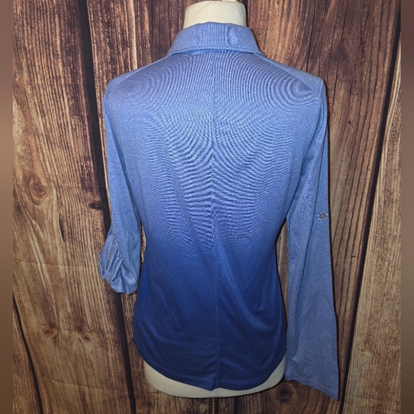 Marmot Allie Long Sleeve Top Size M Blue Ombre - Picture 3 of 9